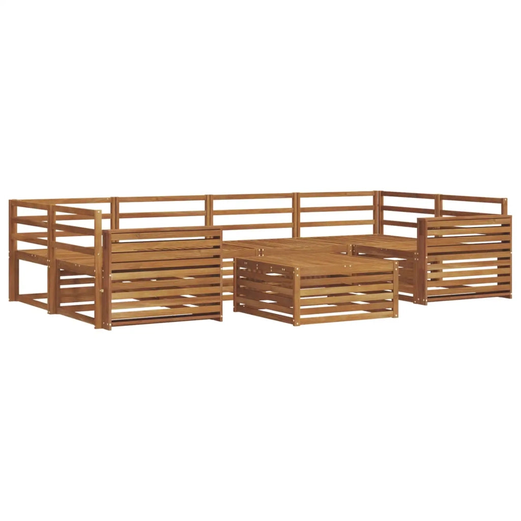 Set di divani da esterno 7 pcs Naturale
