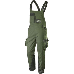 Topex 81-242-s salopette da lavo ro oliva 65% cotone + 35% polies