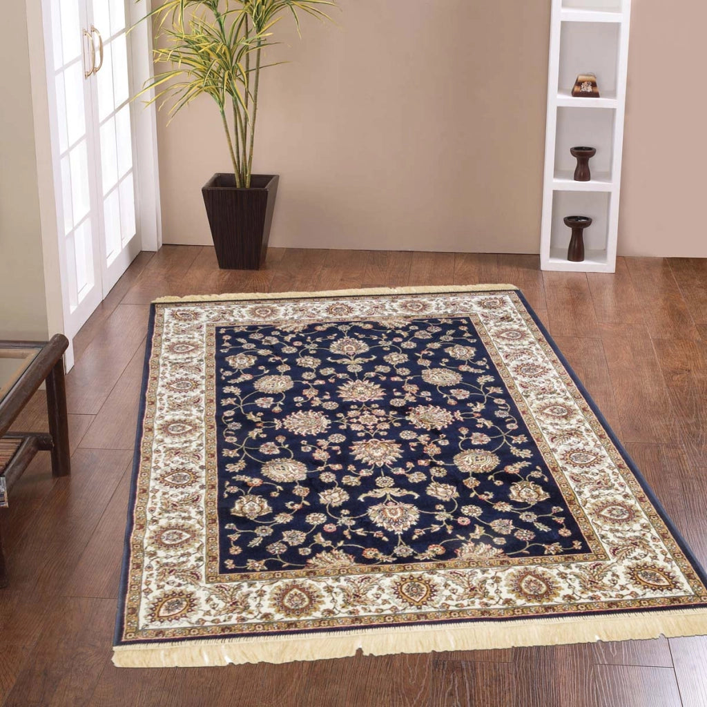 Tappeto RUBINE 492 Ziegler BLU cm.160x230 disegno classico persiano stile orientale tradizionale. Tappeto salotto, soggiorno, camera da letto, ingresso, corridoio.