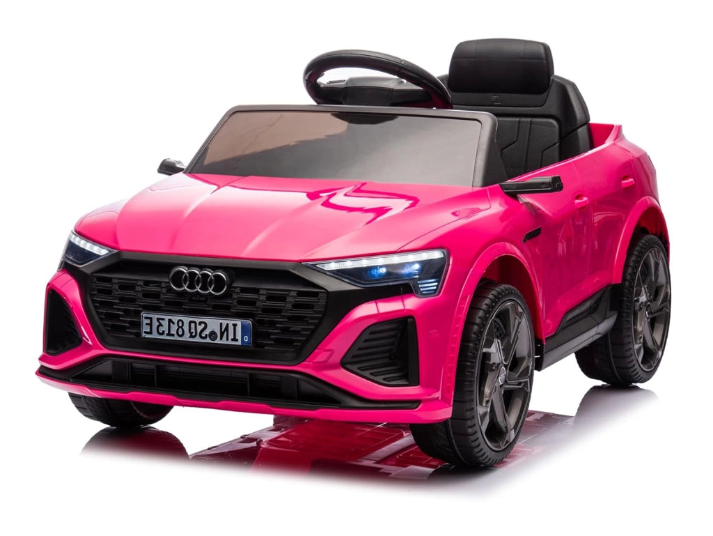 Macchina Elettrica per Bambini 12V Licenza Ufficiale Audi SQ8 E-Tron con Telecomando e Sedile Pelle Rosa