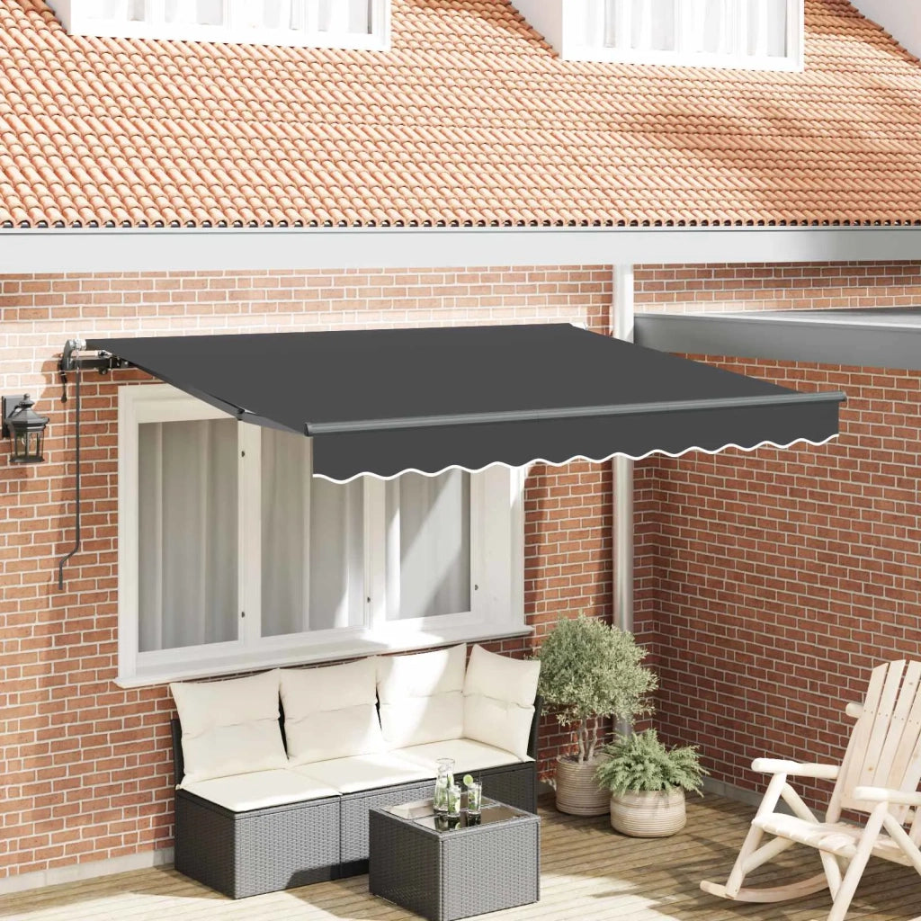 Tenda Retrattile Antracite 300 x 200 cm Tessuto 3329510
