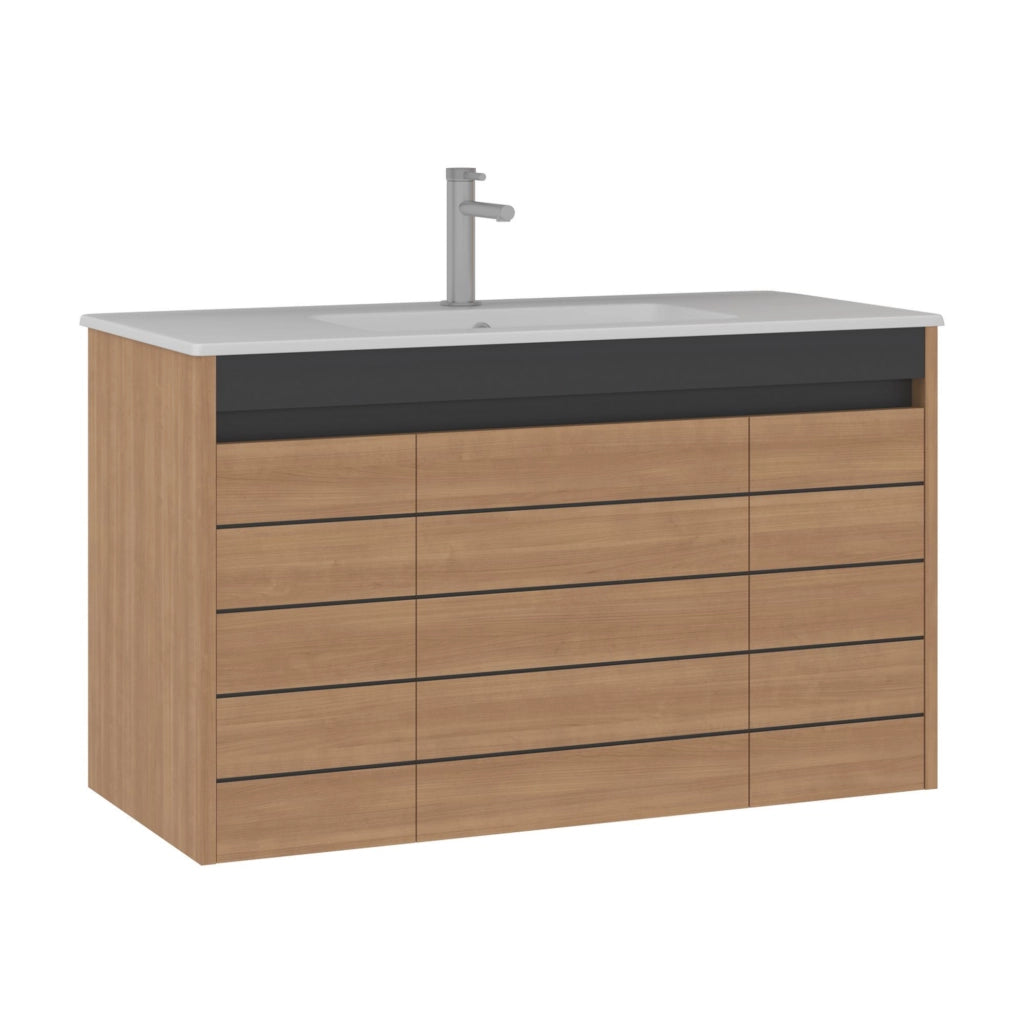 Mobile lavabo "Ricato 100" - 101 x 47 x 62 cm - Noce