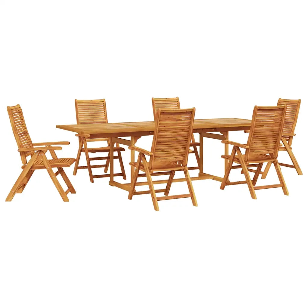 Set da Pranzo per Giardino 7 pcs Marrone