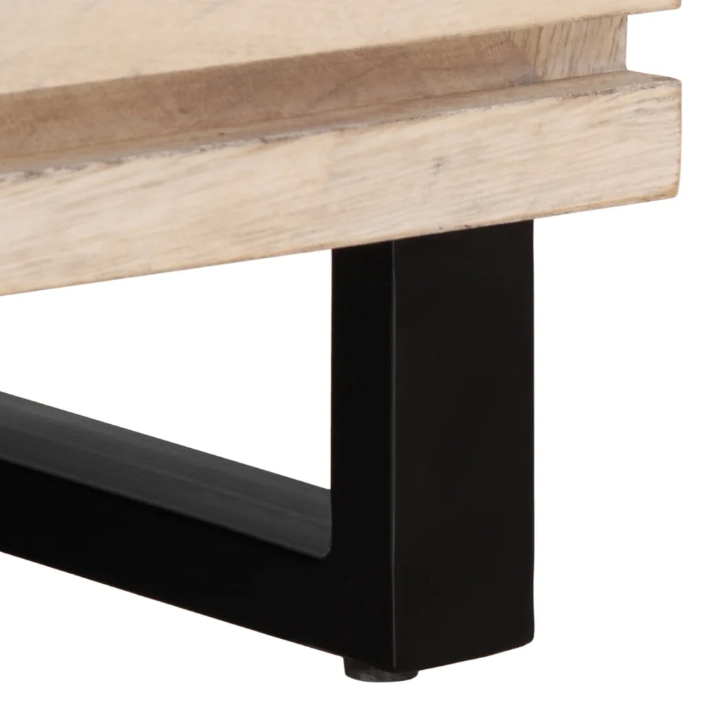 vidaXL Mobile Porta TV 100x34x46 cm in Legno Massello di Mango
