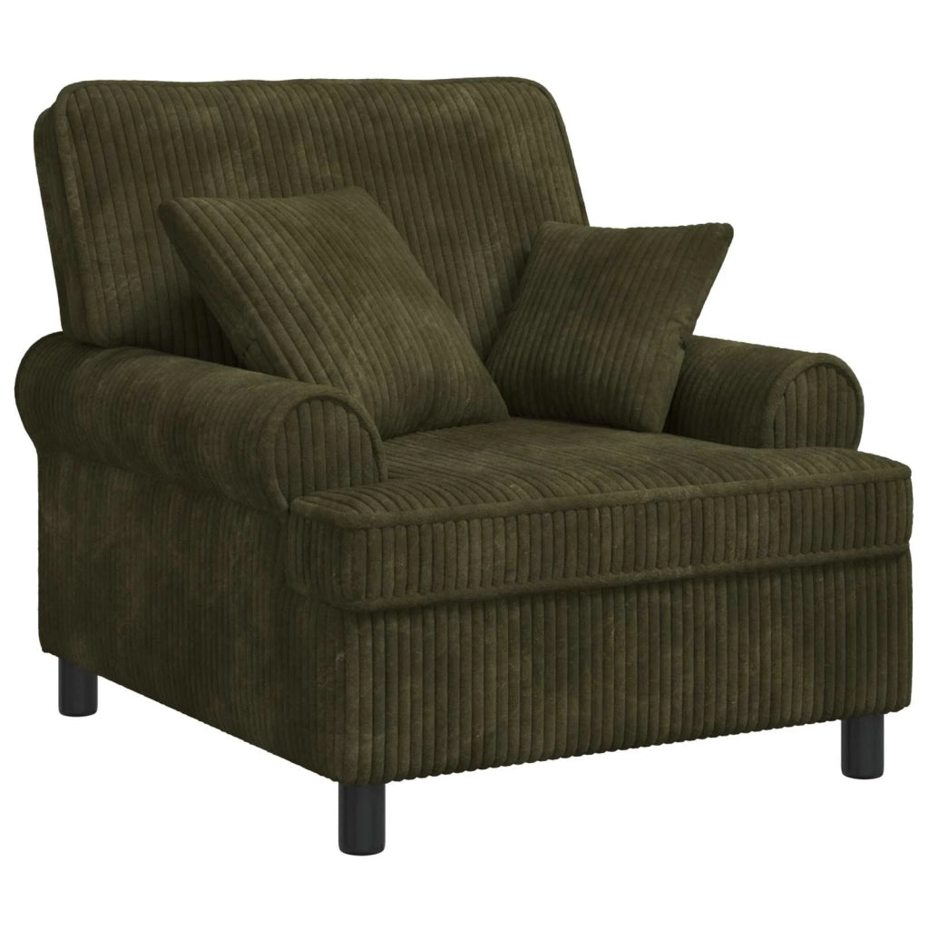 Poltrona XL con Cuscini Verde Tessuto a 1,5 linee 42043481