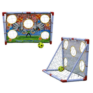 Porta da Calcio Per Bambini 120X73cm Allenamento Rigori Fori Punteggio E Pallone