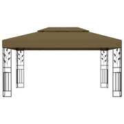 Gazebo con Tetto Doppio 3x4 m Grigio Talpa 180 g/m² 312244