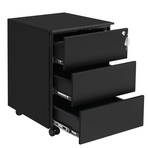 Armadio portadocumenti VALORA con cassetti chiudibili a chiave - Nero OFC63BK