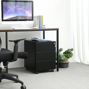 Armadio portadocumenti VALORA con cassetti chiudibili a chiave - Nero OFC63BK