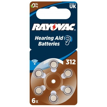 PILA PER ACUSTICA 'RAYOVAC 312' Blister 6 Pezzi - 10 confezioni