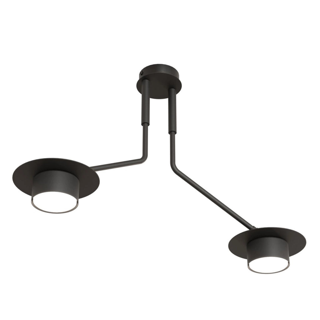Lampada a sospensione MIZU in acciaio nero opaco