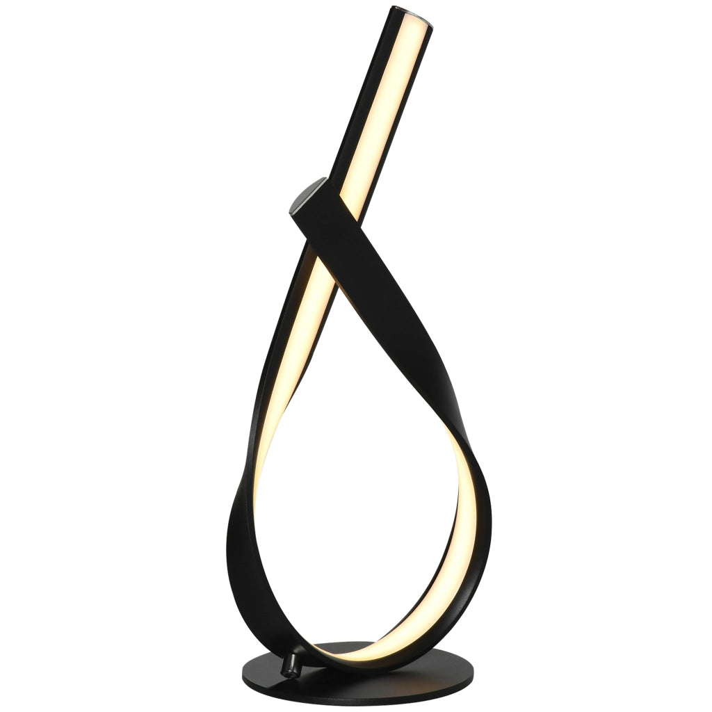 Lampada da tavolo design spirale ¨C zephmum ¨C nero 21x15x43 cm