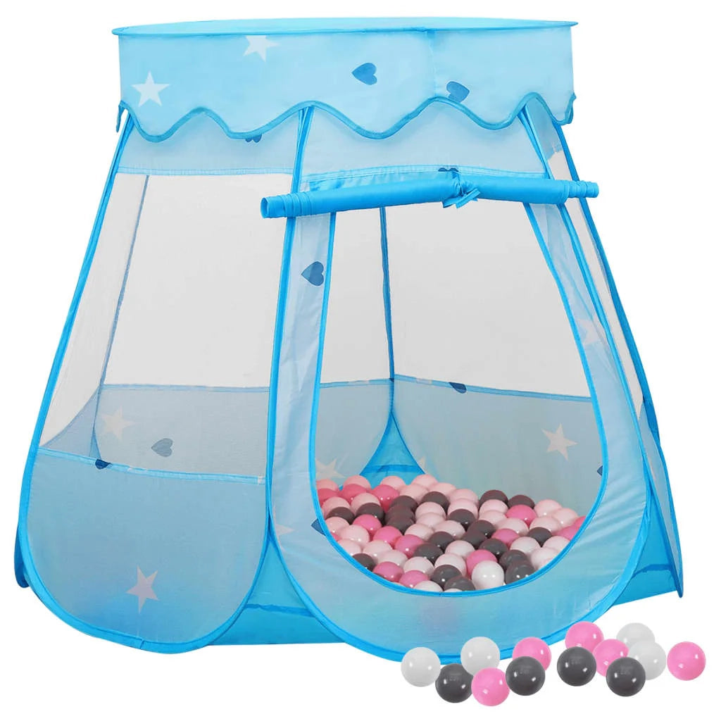Tenda da gioco per bambini con 250 palline blu 102x102x82 cm 02_0005144