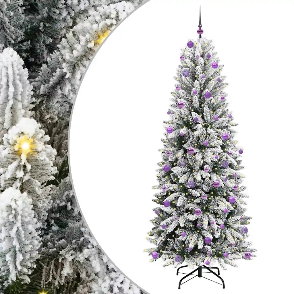 Albero di Natale Artificiale-Albero Natalizio con 300 LED Bianco 240 cm 613546