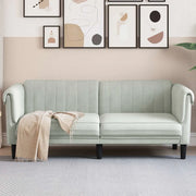 Divano a 2 Posti-Sofa 2 Posti Grigio Chiaro in Velluto