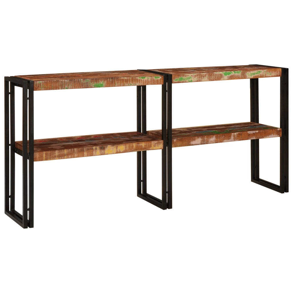 Tavolo Consolle 160x33x75 cm Legno Massello di Recupero