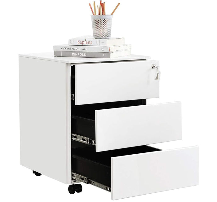 Armadio portadocumenti VALORA con cassetti con serratura - Bianco OFC63WT