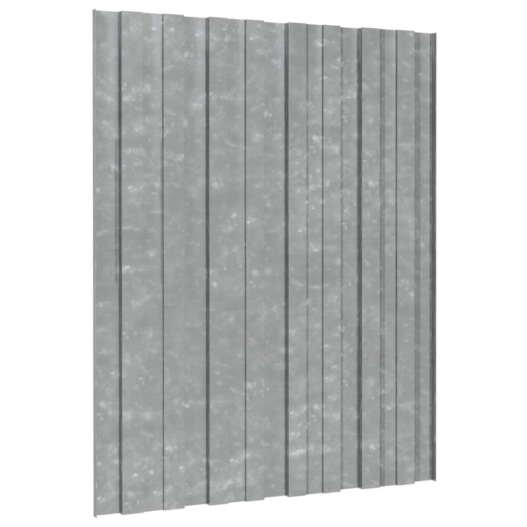 Pannello per tetto 36 pcs Argento 60 x 45 cm Acciaio zincato