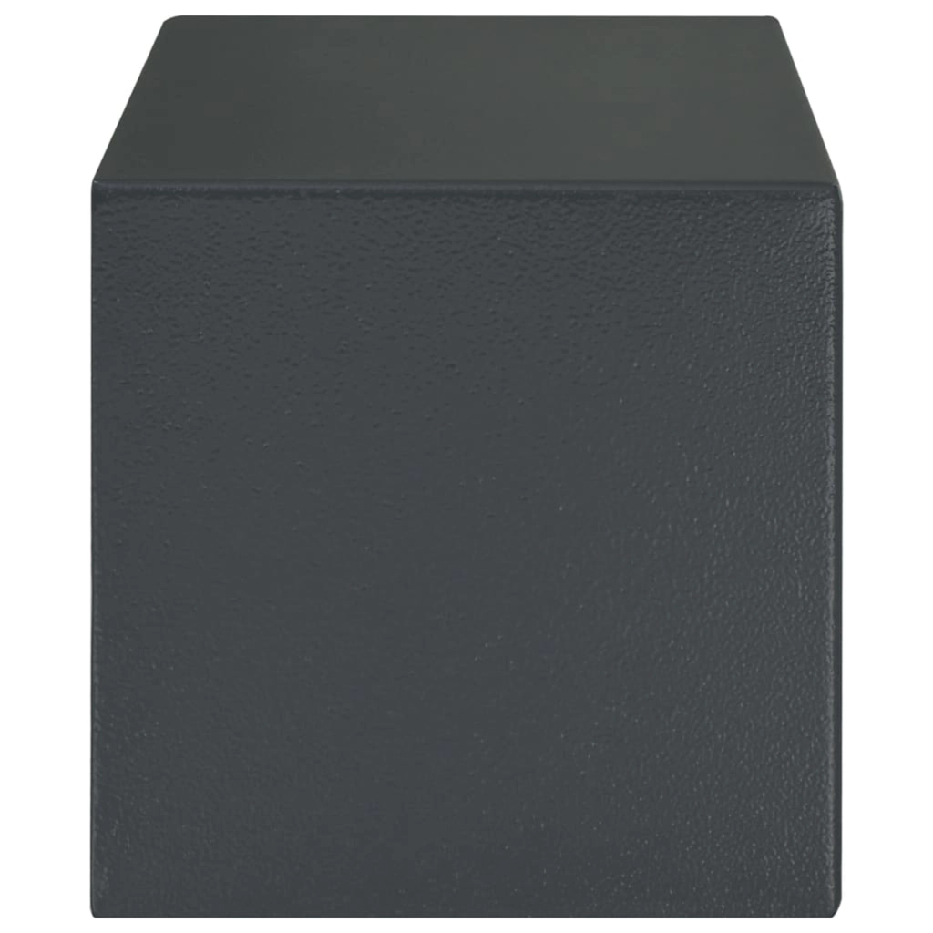 Cassa Sicura con Serratura a Chiave Grigio Scuro 20 x 31 x 20 cm Acciaio