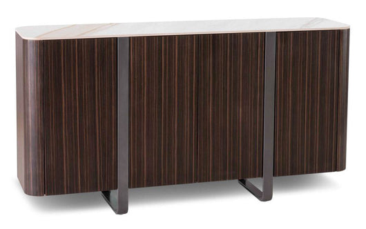 Madia 4 Ante 40x160x85 cm in Ceramica Marmo Andromeda Calacatta Oro