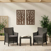 Set di relax con cuscino 3 pcs Antracite PP