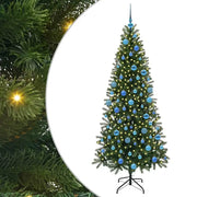 Albero di Natale Artificiale-Albero Natalizio con 300 LED Verde 180 cm PE e PVC 147922