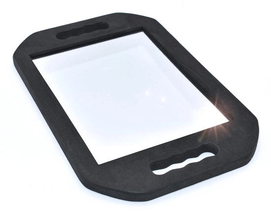 Specchio da barba portatile professionale leggero con schiuma e 2 maniglie, 41 cm di lunghezza, per uso professionale o domestico, accessori per la cura della pelle.