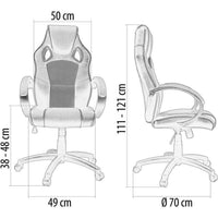Sedia Poltrona Da Ufficio Direzionale Ruote Girevoli Sportiva Racer Gaming Blu