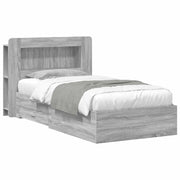 Telaio del letto con storage Sonoma grigio 100 x 200 cm 3433825