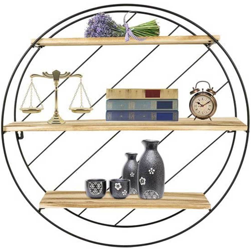 Mensola Scaffale Da Parete in Metallo Casa Cucina Salone Mensole 3 Ripiani