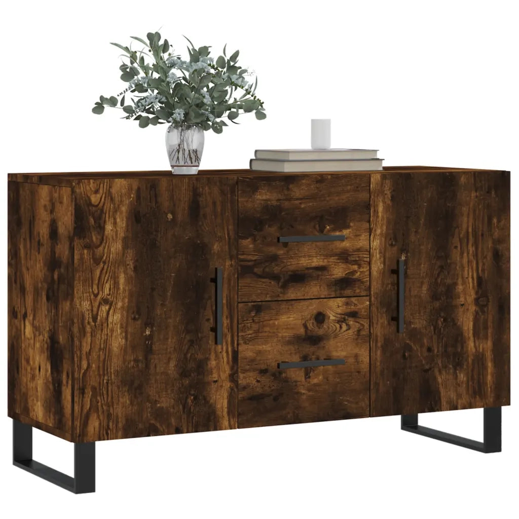 Credenza | Madia | Buffet da pranzo | Armadio da pranzo Rovere Fumo 100x36x60 cm in Legno Multistrato