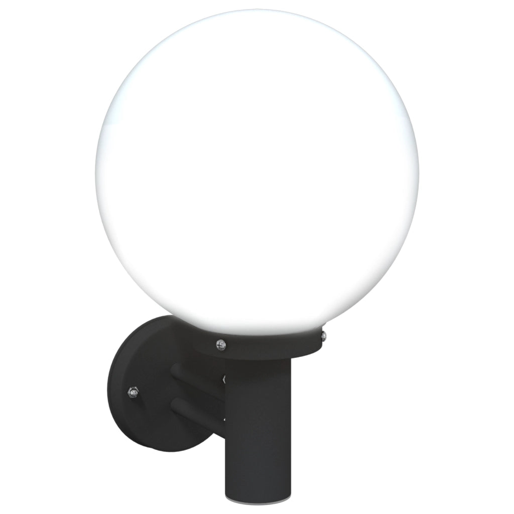 Applique da esterno Nero Acciaio Inossidabile IP44