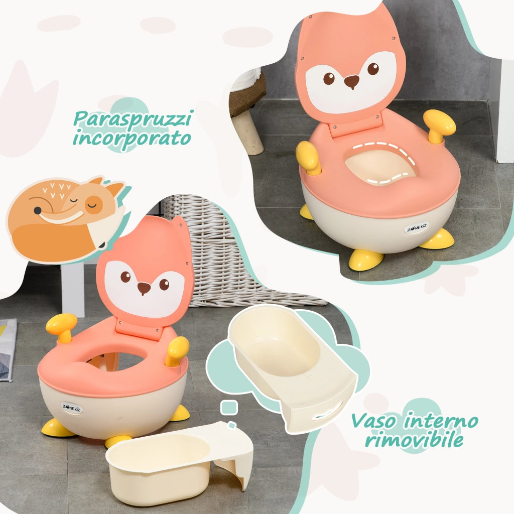 Vasino per Bambini con Schienale, Vaschetta Rimovibile e Braccioli, Et¨¤ 6 Mesi-3 Anni, Rosa