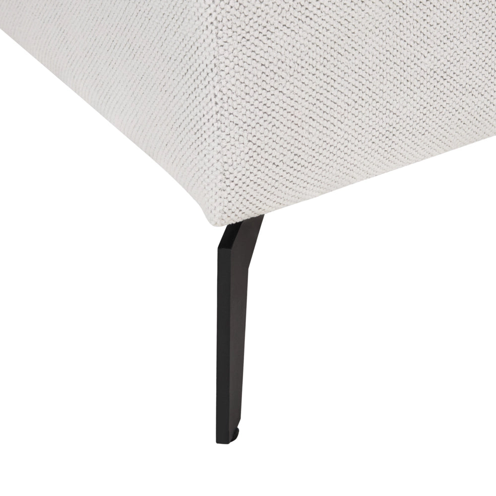 Chaise Lounge Beige Chiaro Poliestere Tessuto Imbottito Braccioli Cuscino Schienale Design Moderno Soggiorno Simmetrico