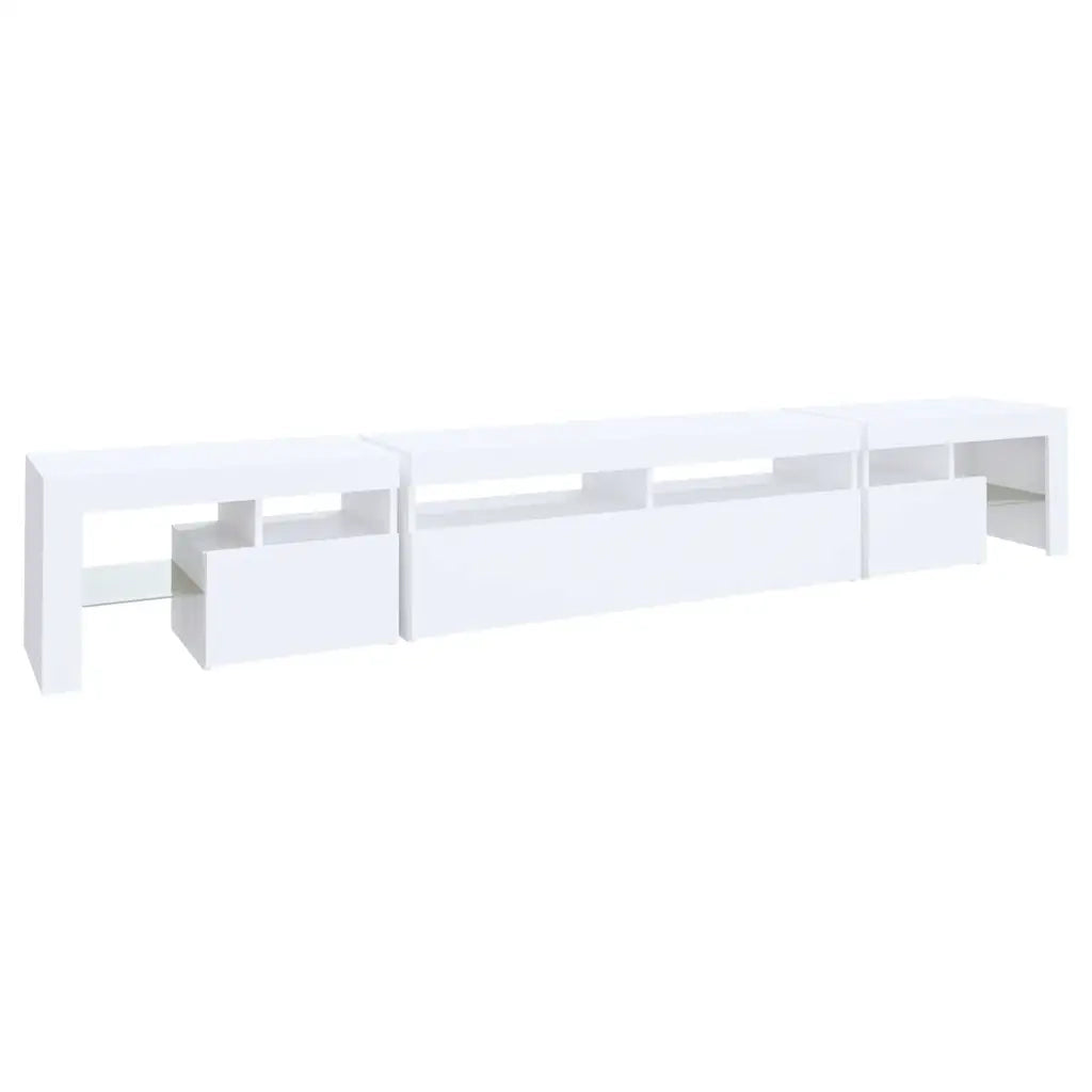 Mobile Porta TV con Luci LED-Mobile per TV-Credenza TV Bianco 260x36,5x40 cm