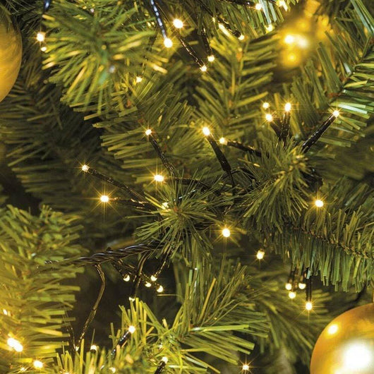 Catena Luminosa 300 Luci LED Lucciole Bianco Caldo Controller 8 Funzioni Esterno