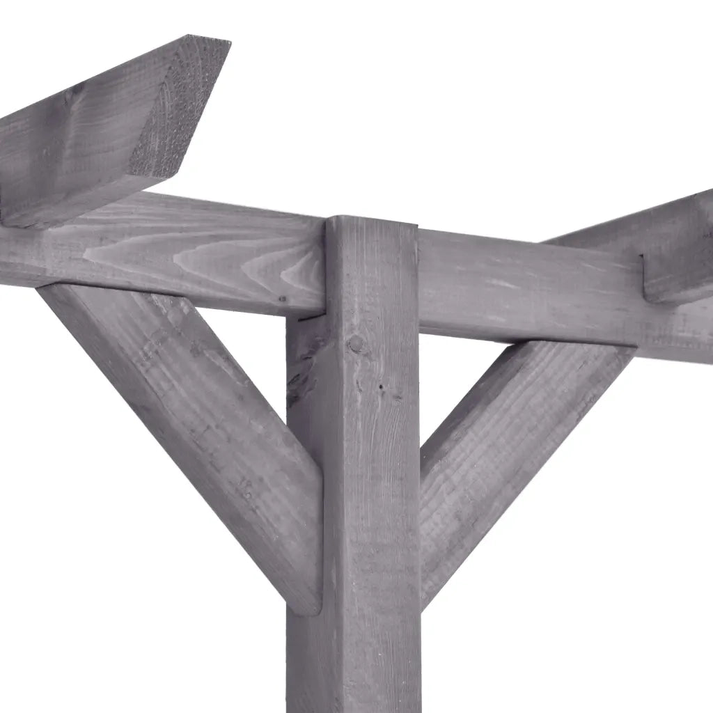 Pergolato da Giardino Grigio 400x40x205 cm in Pino Impregnato 313568