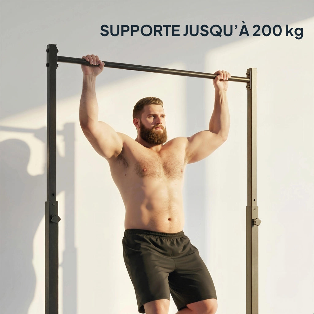 Stazione Multifunzione Power Tower ¨C Xylo ¨C 200 kg, 8 Livelli, Nero
