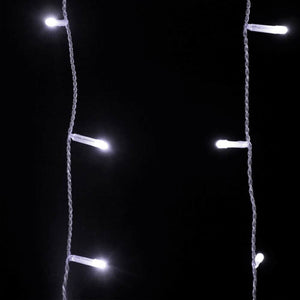 Tenda Luminosa Natalizia 96 LED Luce Bianco Freddo 3 METRI Esterno Luci Cavo 5mt
