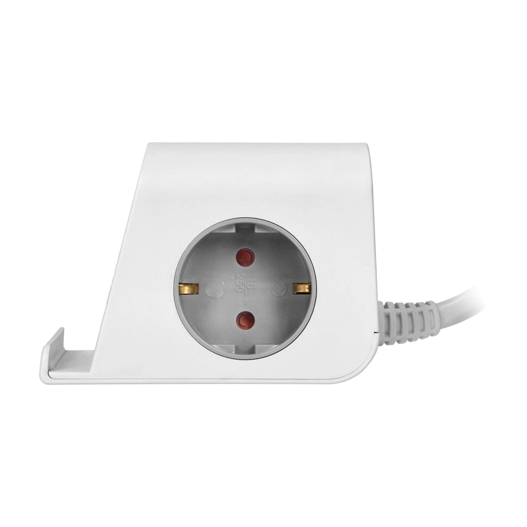 Ciabatta Multipresa da scrivania con Ricarica Wireless, 2 USB-C + 2 USB-A e 2 Prese Schuko, morsetto a vite e cavo 1,4 m
