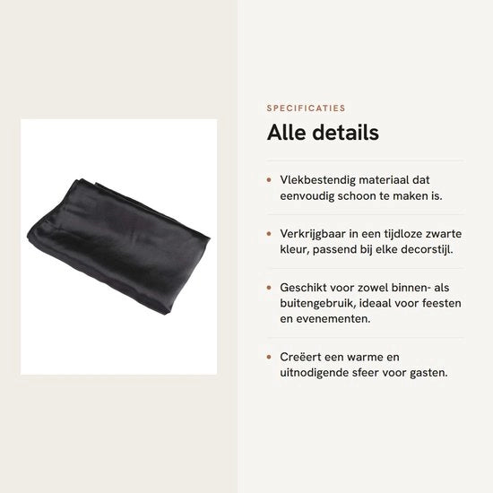 Tappeto per tavolo resistente ai graffi - 149 x 322 cm - Poliestere - Lavabile - Ideale per festa e cena - Crea un'atmosfera accogliente - Copertura per tavolo