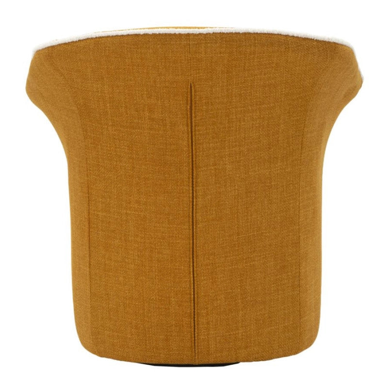 Poltrona Girevole Siena Senape cm 83,5x66x80 (seduta Altezza cm 42)