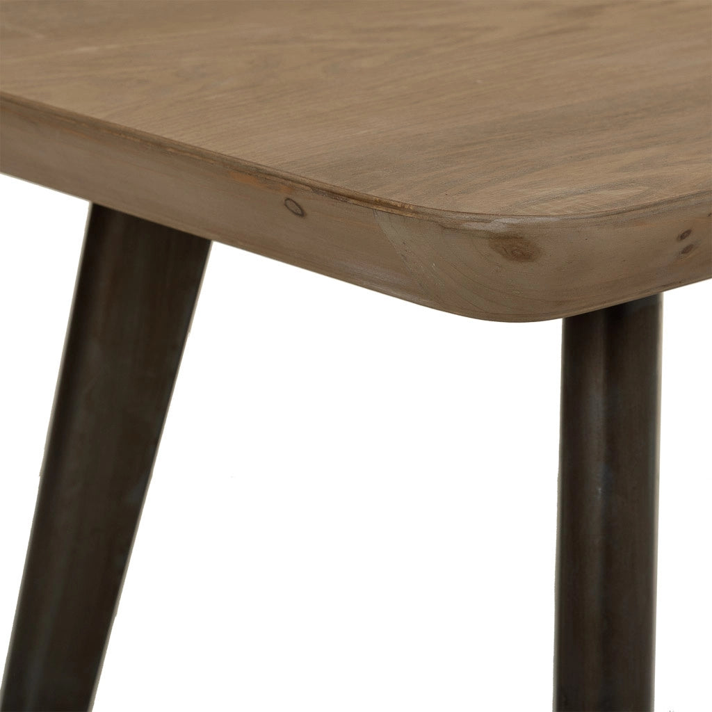 Tavolino da salotto in legno e metallo marrone 100x50x40