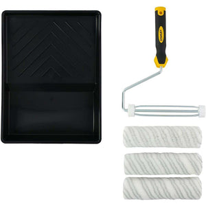 Set Pittore Stanley con 3 Rulli 23cm e Vaschetta Pittura Verniciare Pareti Casa