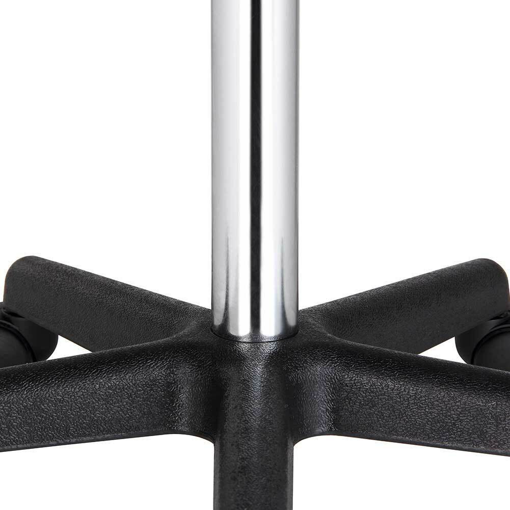 Sgabello Estetista Girevole Schienale Seduta in Ecopelle Salone Studio Bianco