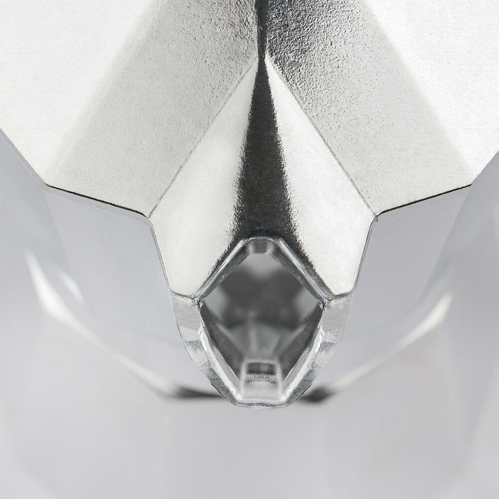 Caffettiera Amika 3 Tazze in Lega di Alluminio Macchinetta Caffe Moka Silver