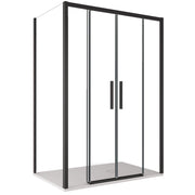Box Doccia Angolare 80x140 cm 2 Ante Scorrevoli in Cristallo Trasparente 6mm H195 Bonussi Eliane
