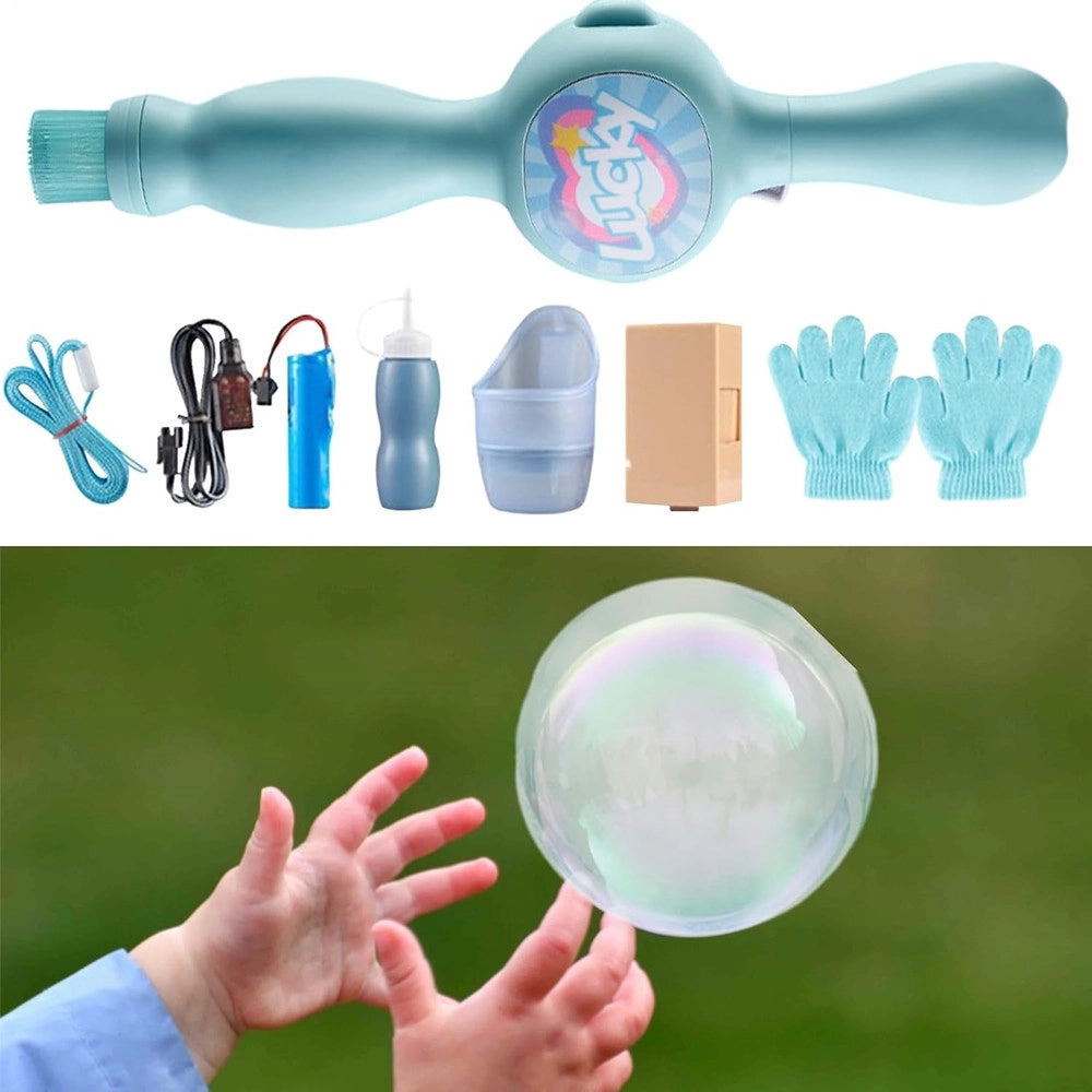 Trade Shop - Macchina Per Bolle Di Fumo Luce Colorata Per Feste Giocattolo Spiaggia Portatile Bambini -
