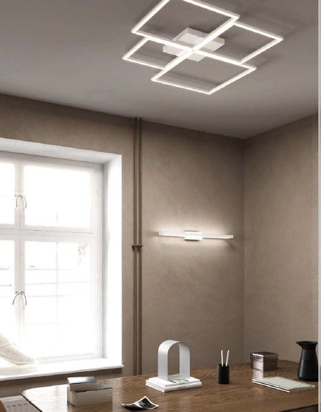 FOUR SQUARES APPLIQUE-PLAFONIERA 90 CM. BIANCO 1162-90-BI