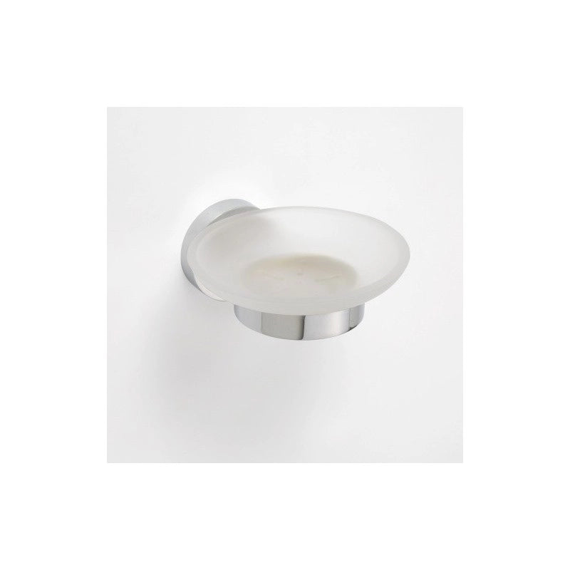 Portasapone da parete in vetro OMEGA 11x5,5x12,5cm
